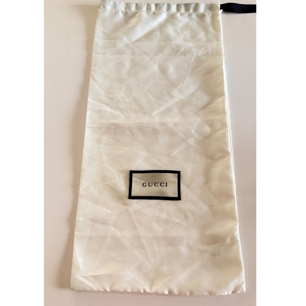 Gucci Dust Bag Sz 17x8 White Drawstring Storage Accessory Authentic